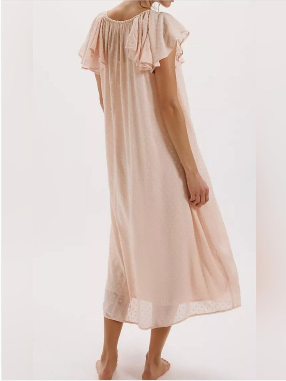 Free People NWT Vintage Boho Bohemian Embroidered Charm Floral Midi Maxi Dress - Picture 3 of 7
